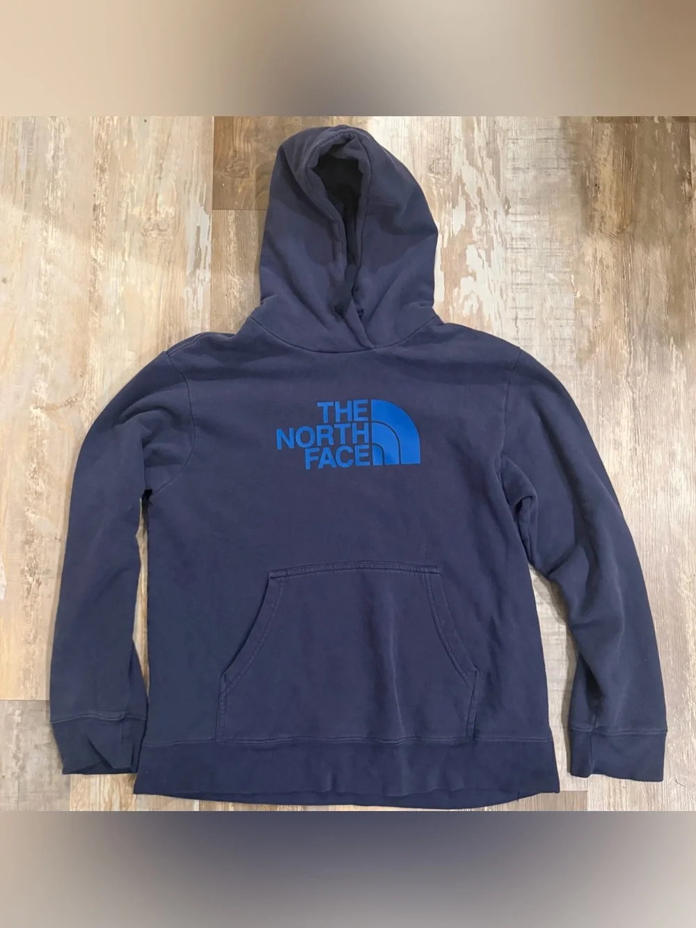 The North Face Navy Pullover Hoodie with Blue Trim